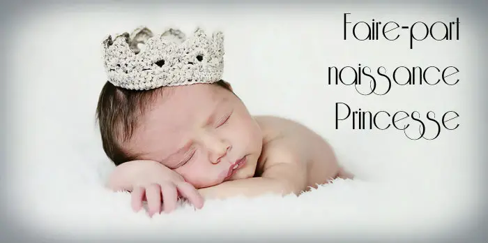 Faire-part naissance princesse