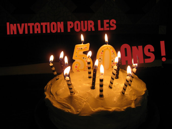 Invitation anniversaire 50 ans