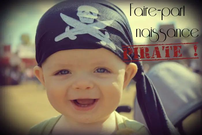 Faire-part naissance pirate